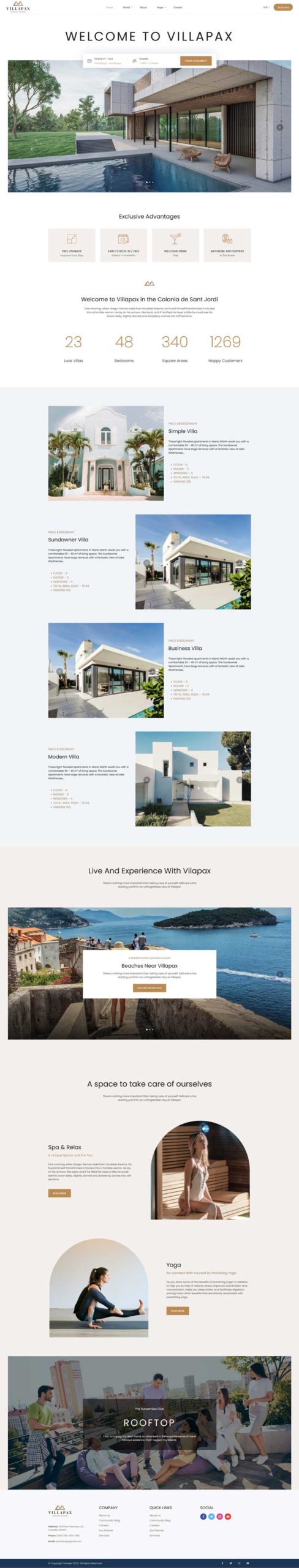 template web villa